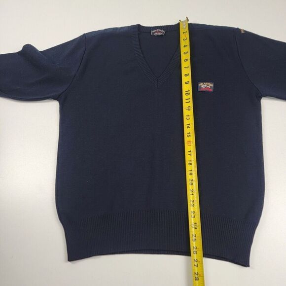 Vintage Paul&Shark Yachting Sweater Jumper Acrylic Merino Wool V-Neck Size Large - Picture 4 of 7